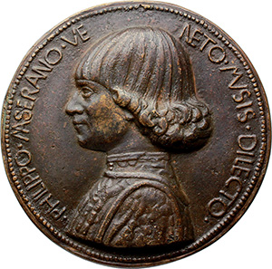 Venezia. Filippo Maserano (XV sec.), poeta lirico. Medaglia. Opus: Boldu Giovanni.