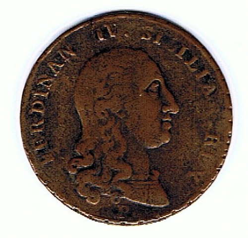 Napoli Ferdinando IV 1 Grano da 12 Cavalli 1797 Molto Rara foto 1