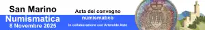 Banner Asta del convegno San Marino Numismatica 2025