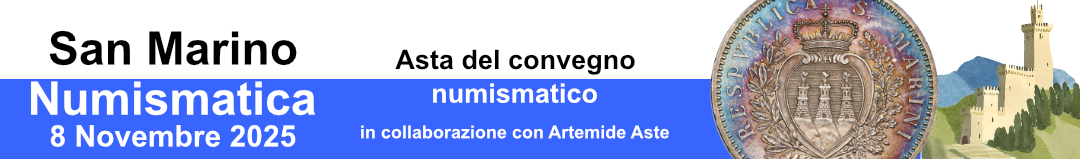 Banner Asta del convegno San Marino Numismatica 2025