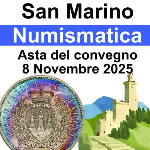 Banner Asta del convegno San Marino Numismatica 2025