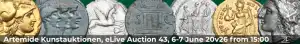 Banner Artemide eLive Auktion 43