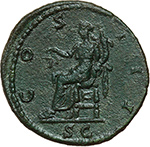 reverse:  Adriano (117-138). Dupondio, 125-128 d.C.