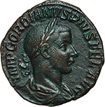 obverse:  Gordiano III (238-244). Sesterzio, 240-244.