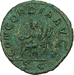 reverse:  Otacilia Severa, moglie di Filippo I (244-249). Asse, 244-249.