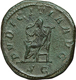 reverse:  Otacilia Severa, moglie di Filippo I (244-249). Sesterzio, 245 d.C.