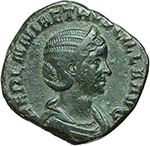 obverse:  Etruscilla, moglie di Traiano Decio (249-251 d.C.). Sesterzio.