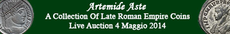 Banner Artemide Aste - A Collection Of Late Roman Empire Coins