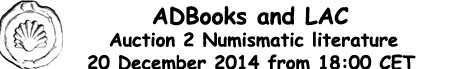 Banner LAC & ADBooks - Auction of Numismatic Literature 2