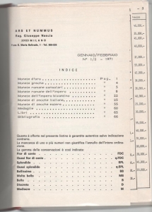 obverse: ARS ET NUMMUS (Giuseppe Nascia), Volume rilegato di listini anno 1971 completo
