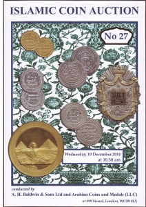 obverse: Baldwin & Sons and Arabian Coins and Medals. Islamic Coins Auction 27