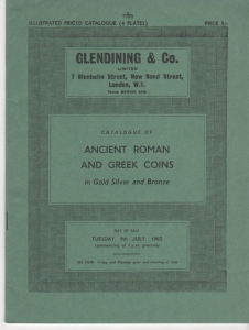 obverse: GLENDINING, monete antiche  9-7-1963