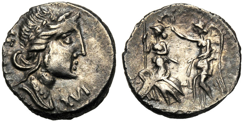 The Bellum Sociale, Denarius, Corfinium, c. 90 BC; AR (g 3,65; mm 18; h ...