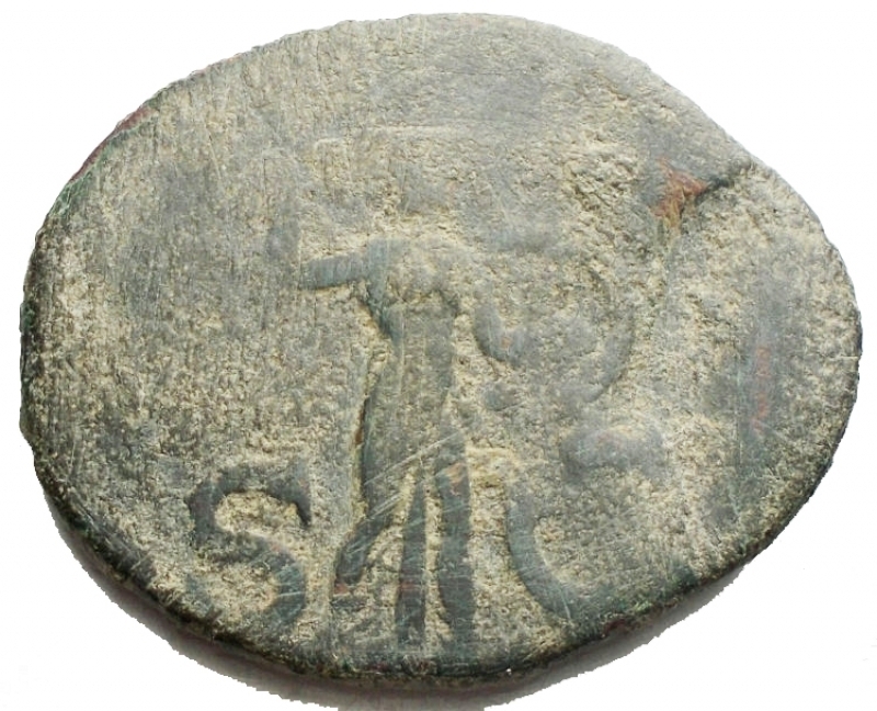 obverse: Impero Romano - Claudio. 41-54 d.C.Asse. D/ Testa di Claudio verso sinistra. R/ S C /Minerva a destra con scudo e lancia. Peso 11,37 gr. Diametro max 30,8 x 26,01.qBB.