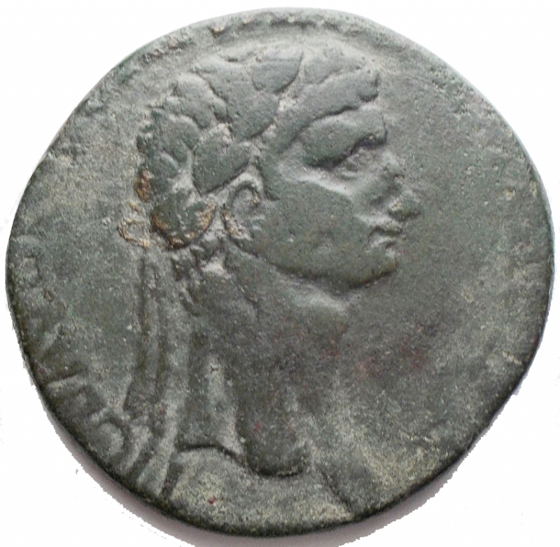 obverse: Impero Romano - Claudio I. 41-54 d.C.Sesterzio. D/ Testa di Claudio verso destra. R/ La Spes Verso sinistra con fiore di loto. Peso 21,2 g. Diametro 32,83. qBB. Patina verde