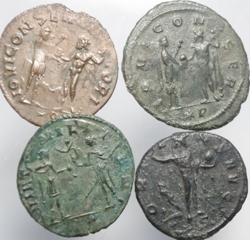 reverse: Impero Romano.Aureliano.Lotto di 4 antoniniani, mediamente BB