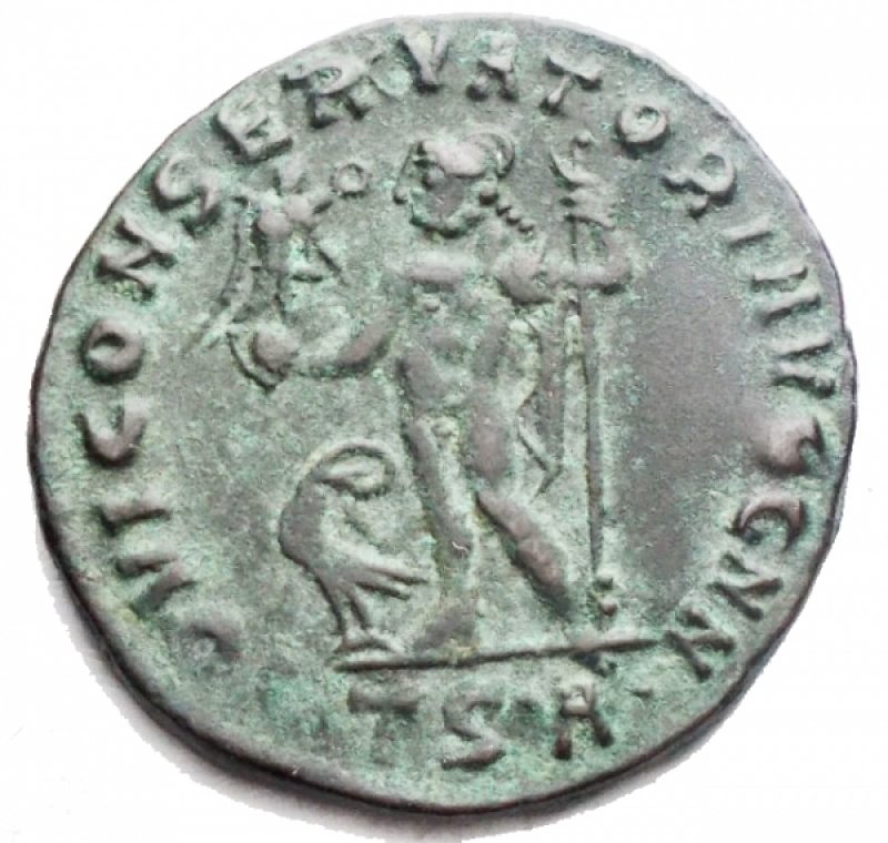 reverse: Impero Romano - Licinio I 308-324. Tessalonica. Follis Ae. gr 4,16. mm 22,45 x 22,52. BB-SPL