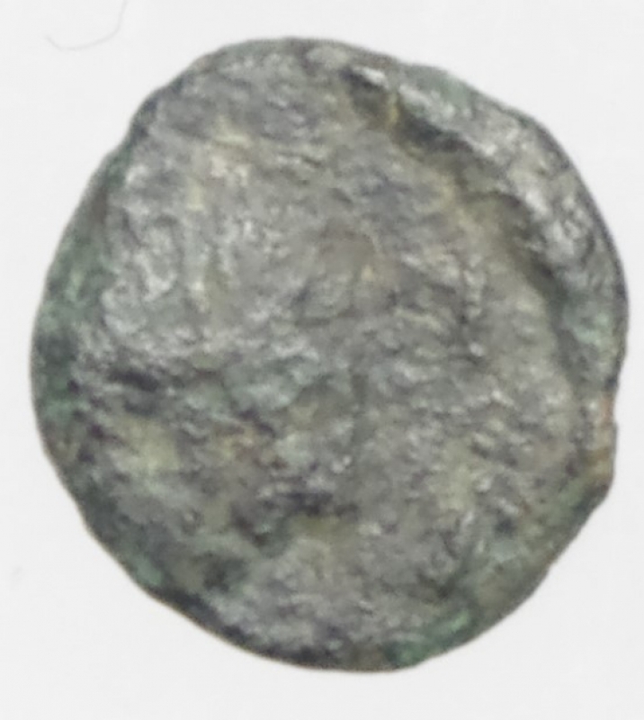 obverse: Monete Barbariche.Vandali.V secolo.D\ Busto di Giustiniano a destra R\ AT in monogramma.Peso 0,50 gr.Dimetro 6 mm.qBB