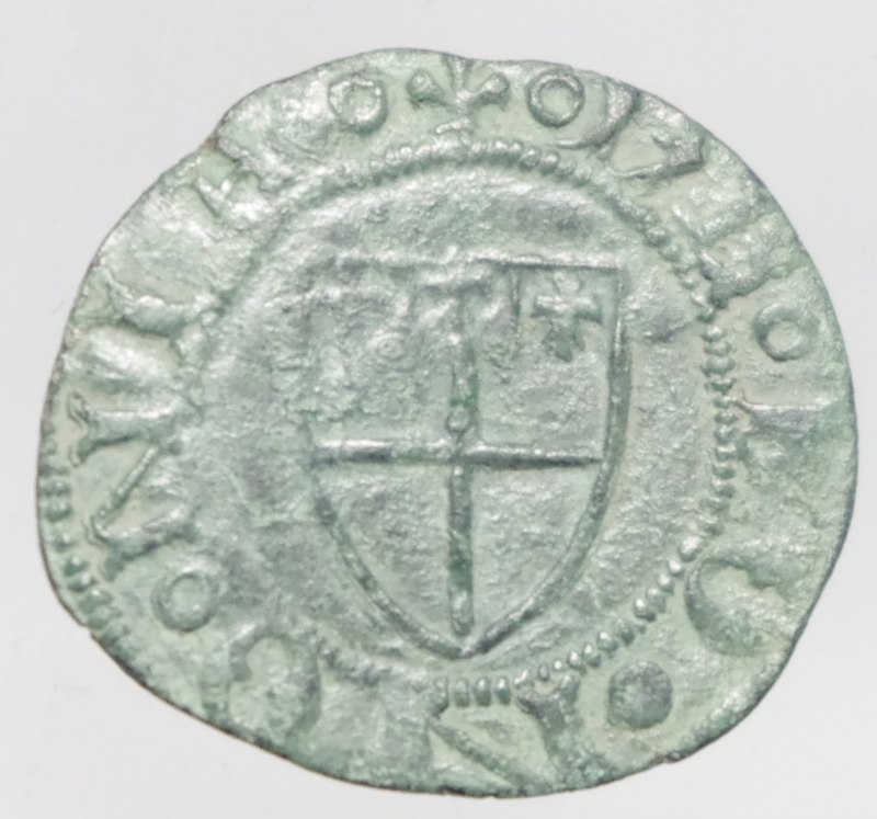 obverse: Zecche Italiane.Bologna. Annibale Bentivoglio (1443-1446). Quattrino MI gr. 0,62. Chimienti 146. Rarissimo. BB+
