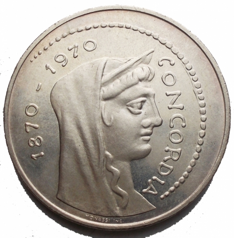 obverse: Repubblica Italiana - 1000 Lire 1970 Ag. qFDC