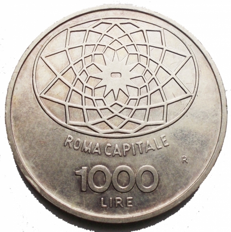 reverse: Repubblica Italiana - 1000 Lire 1970 Ag. qFDC