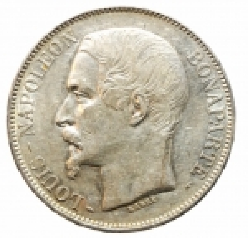 obverse: Monete Estere.Francia.Napoleone III 1852-70.5 Franchi 1852 Parigi.Peso 24,90 gr.qSPL