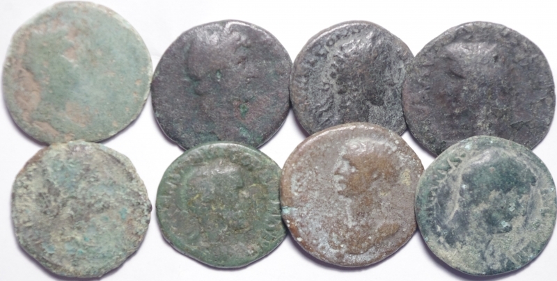 obverse: Lotti.Impero Romano. Lotto di 8 Assi da Augusto a Gordiano III, mediamente MB