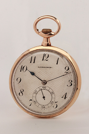 obverse image: LONGINES, around 1904. Pocket watch