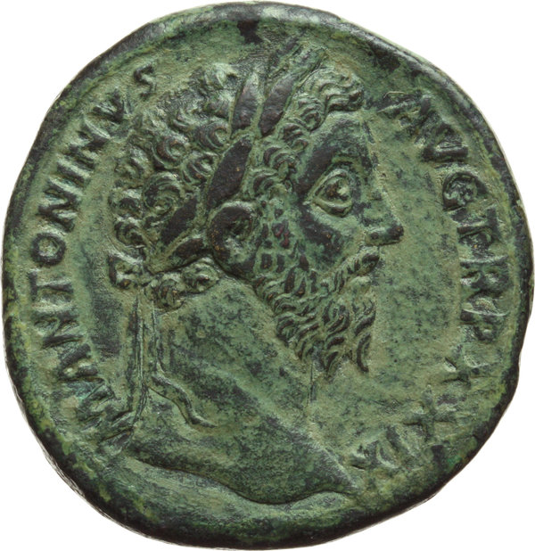 Marcus Aurelius 161 180 Ae Sestertius 174 175 Ad Obv M Antoninvs Avg Tr P Xxix Laureate Head Right Rev Imp Vii Cos Iii Sc Fides Standing Left Holding Caduceus And Standard Ric 1136