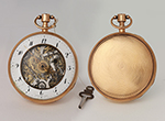 obverse: ROMILLY ET COMP., pocket watch, quarter repeating, around 1790. Round case in 18K yellow gold
