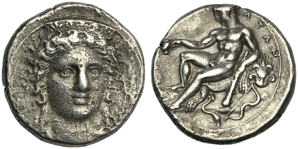 Bruttium, Statere, Crotone, c. 400-325 a.C.; AR (g 7,65; mm 20; h 3 ...