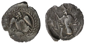 obverse: Sicily, Kamarina. C. 461-440/35 BC. AR Litra 