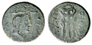 obverse: Sicily, Lilybaeum. L. Sempronius Atratinus. 36 BC. Æ