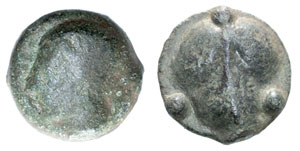 obverse: Sicily, Selinos. C. 435-415 BC. Æ Tetras