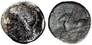 obverse: Sicily, Syracuse. Timoleon and the Third Democracy. 344-317 BC. AR Drachm