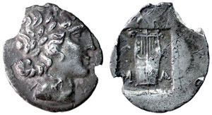 obverse: Lycian League. Masikytes. C. 48-42 BC. AR Hemidrachm 
