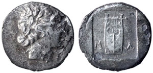 obverse: Lycian League. Masikytes. C. 48-42 BC. AR Hemidrachm