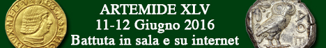 Banner Artemide Aste - Asta Numismatica XLV