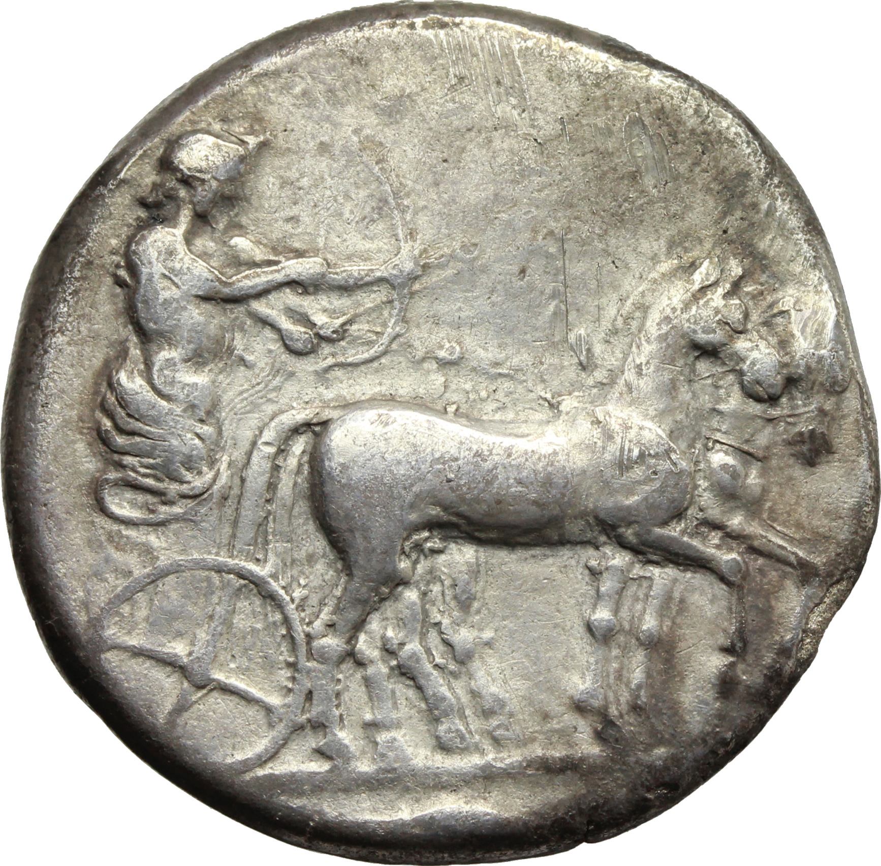 Sicily. Selinos. AR Tetradrachm, c. 435-417 BC. Obv. ΣEΛINONTION ...