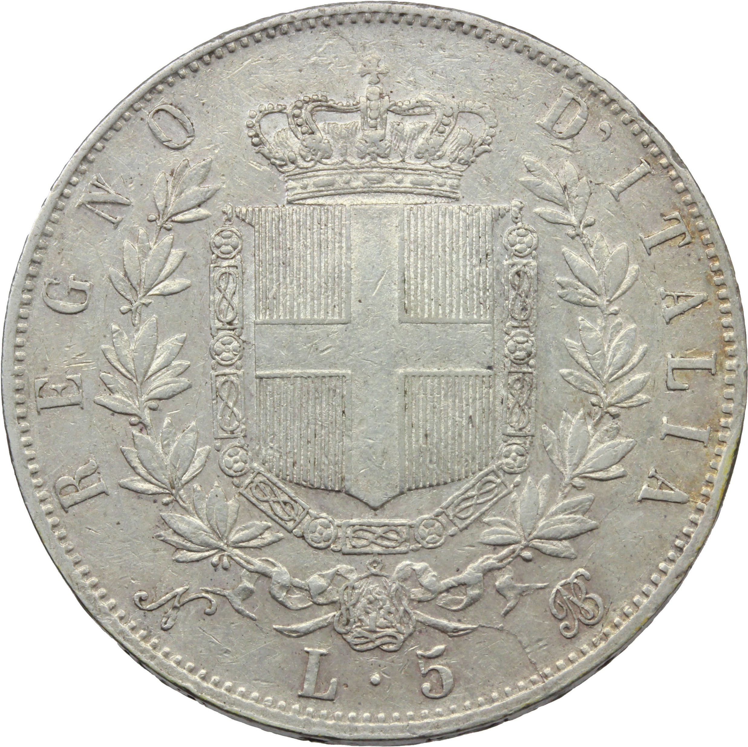 1879 лир. Монеты Флоренции. Италия 1873 год.