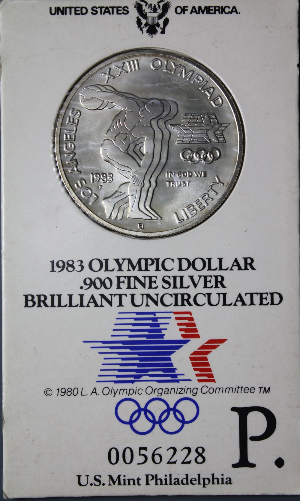 Usa Dollaro 1983 Olimpiadi Di Los Angeles Zecca Philadelphia Ag Proof 