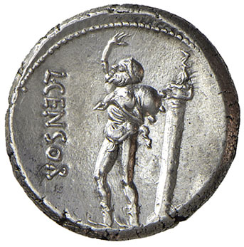 reverse: Marcia (L. Marcius Censorinus 82 a.C.). Denario AG gr. 4,14. Crawford 363/1. Più di SPL
