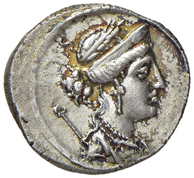 obverse: Cornelia (Faustus Cornelius Sulla 56 a.C.). Denario AG gr. 4,23. Crawford 426/3. Delicata patina. q. SPL