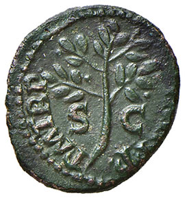 reverse: Nerone (54-68 d.C.). Quadrante (Roma 64) AE gr. 1,28. RIC 260. q. SPL