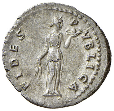 reverse: Adriano (117-138 d.C.). Denario (Roma 137) AG gr. 3,18. RIC 241a. BB