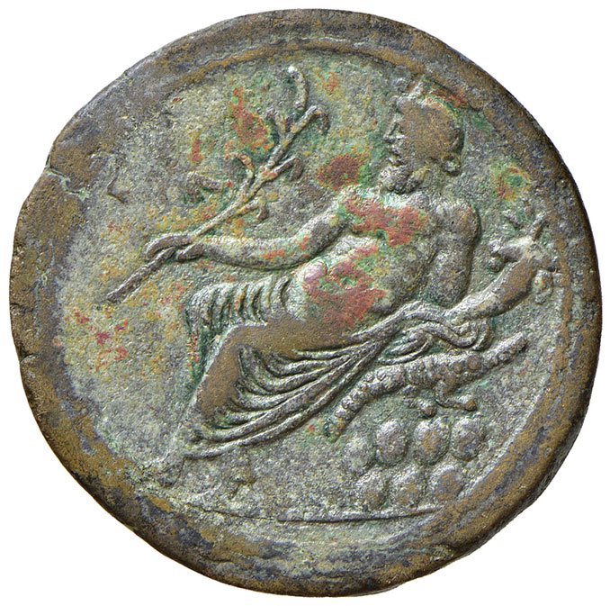 reverse: Adriano (117-138 d.C.). Drachma (Alessandria) AE gr. 25,68. Dattari 1794. BB
