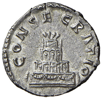 reverse: Divo Antonino Pio (dopo il 161 d.C.). Denario (Roma) AG gr. 3,35. RIC (M. Aurelio) 438. Conservazione eccezionale. FDC