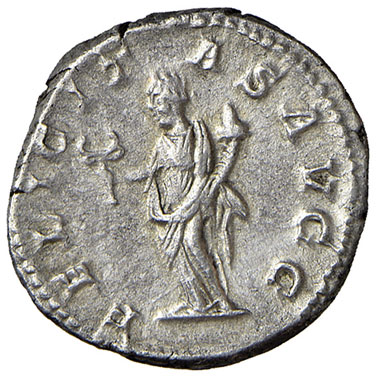 reverse: Caracalla (198-217 d.C.). Denario (Roma 205) AG gr. 3,38. RIC 127. q. SPL
