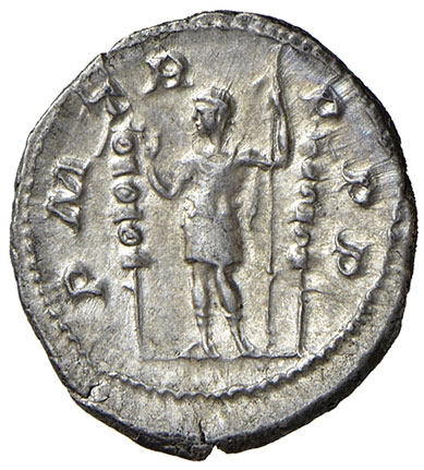 reverse: Massimino I (235-238 d.C.). Denario (Roma 235) AG gr. 3,11. RIC 3. q. SPL