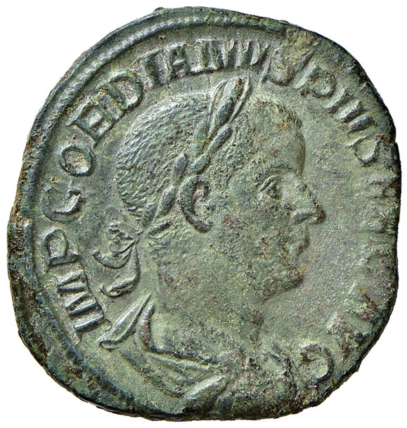 obverse: Gordiano III (238-244 d.C.). Sesterzio (Roma 241-243) AE gr. 16,82. RIC 298a. Buon BB/q. SPL